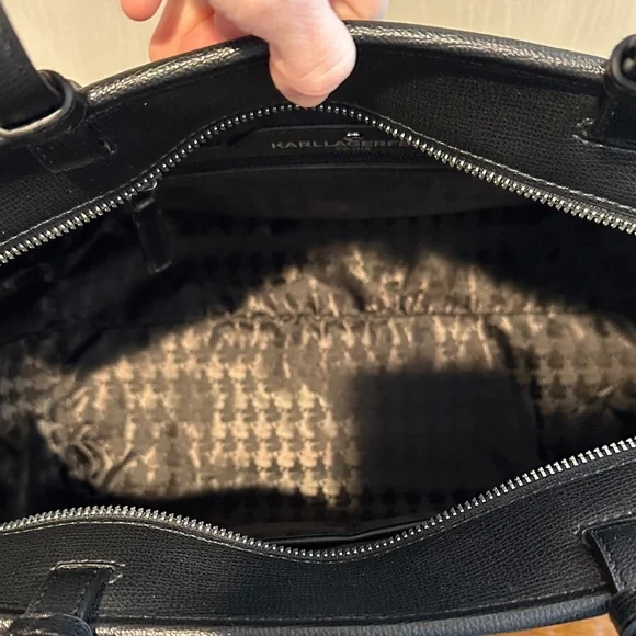 Karl Lagerfeld Turquoise and Black Tote - Picture 8 of 15